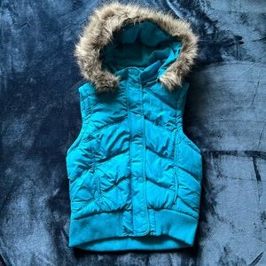 Aeropostale Blue Puffer Vest
